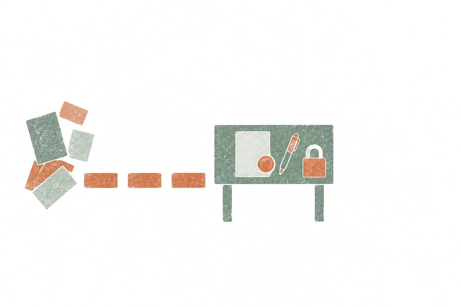 Block-print illustration for How to Get the Jotform BAA Signed: A Step-by-Step Walkthrough